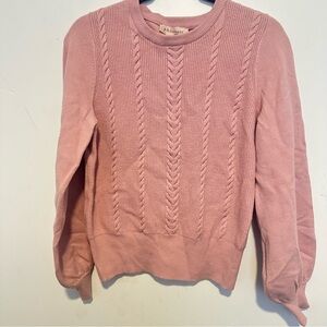 Philosophy Blush Cable Knit Sweater